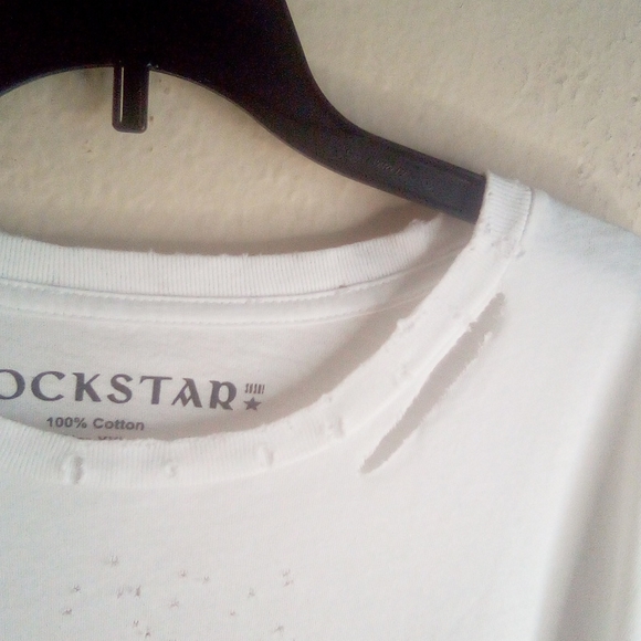 Nwot Rockstar Sushi Heavily Distress Flame Graphic Tee - Picture 10 of 17